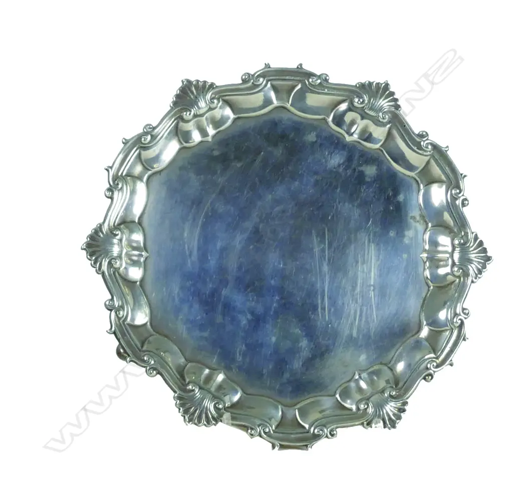 A George II silver waiter Image 1++