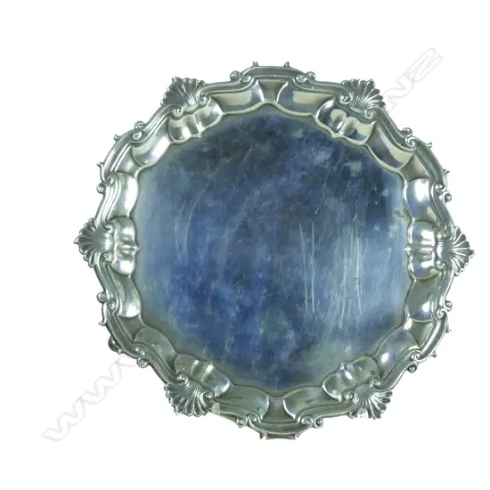 A George II silver waiter