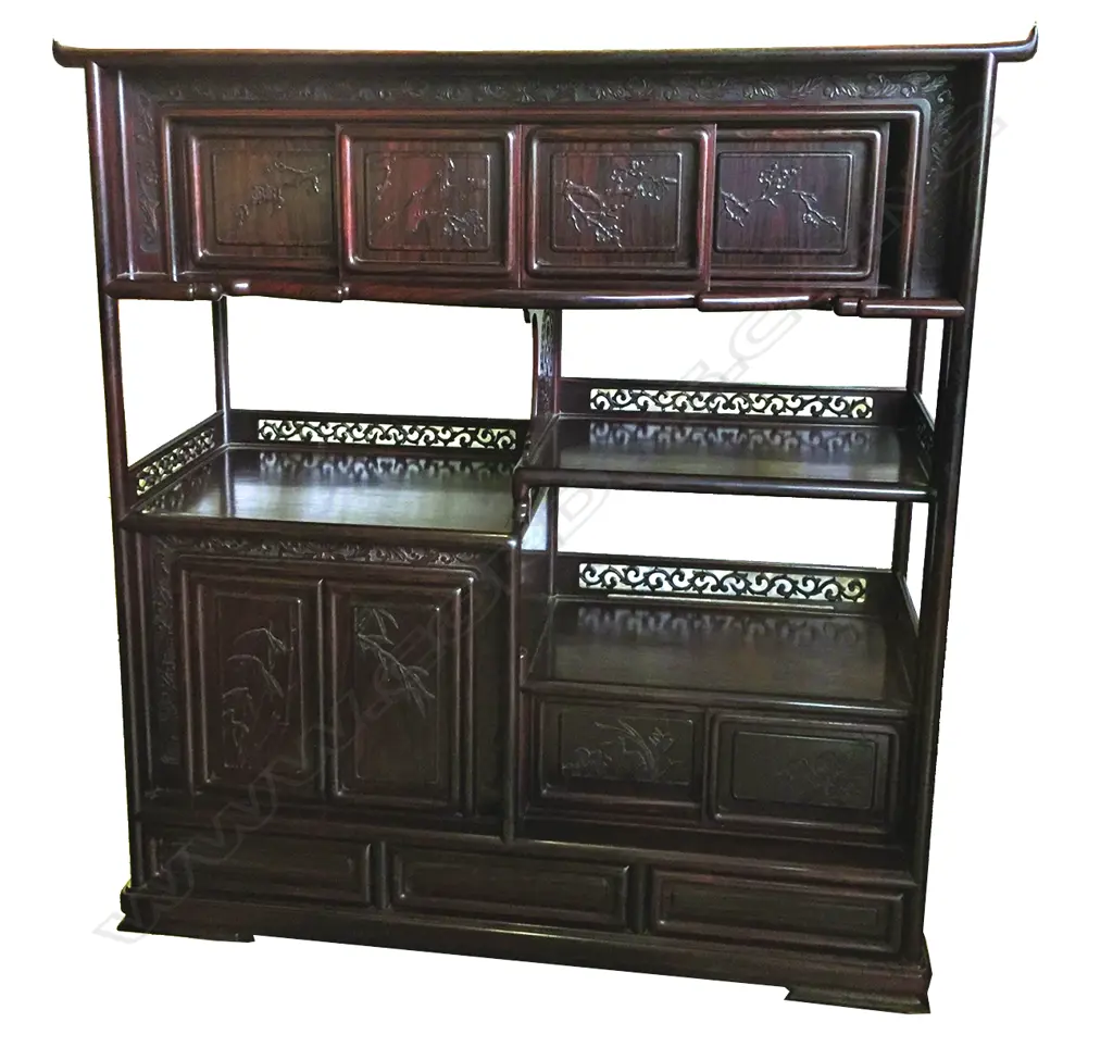 A quality Chinese rosewood display unit Image 1++