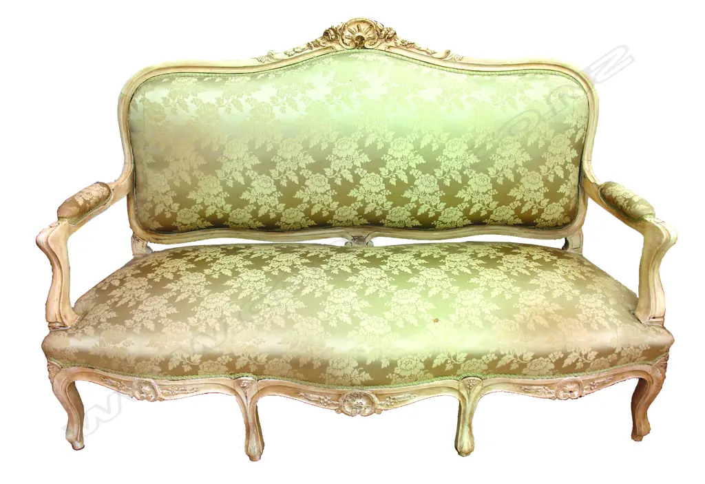 A vintage French parlour settee Image 1++