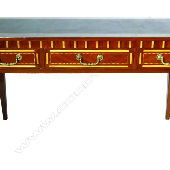 A French mahogany and inlaid desk