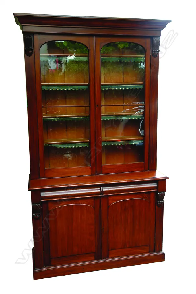 A Colonial kauri bookcase chiffonier Image 1++