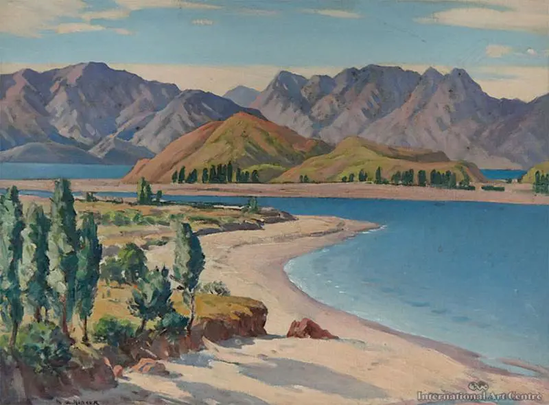 W. Basil Honour (1897-1988) 'Lake Wanaka' Image 1++