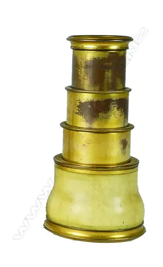 A 19thC gilt brass and ivory small pocket telescope Image 1++