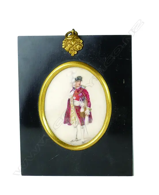 A miniature full length portrait of a gentleman in a 17thC Swiss court costume Image 1++