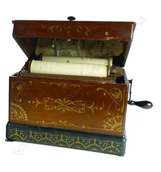 A rare American 'Melodia' portable paper-roll driven organ by the 'Mechanical Orguinette Co. Image 1++