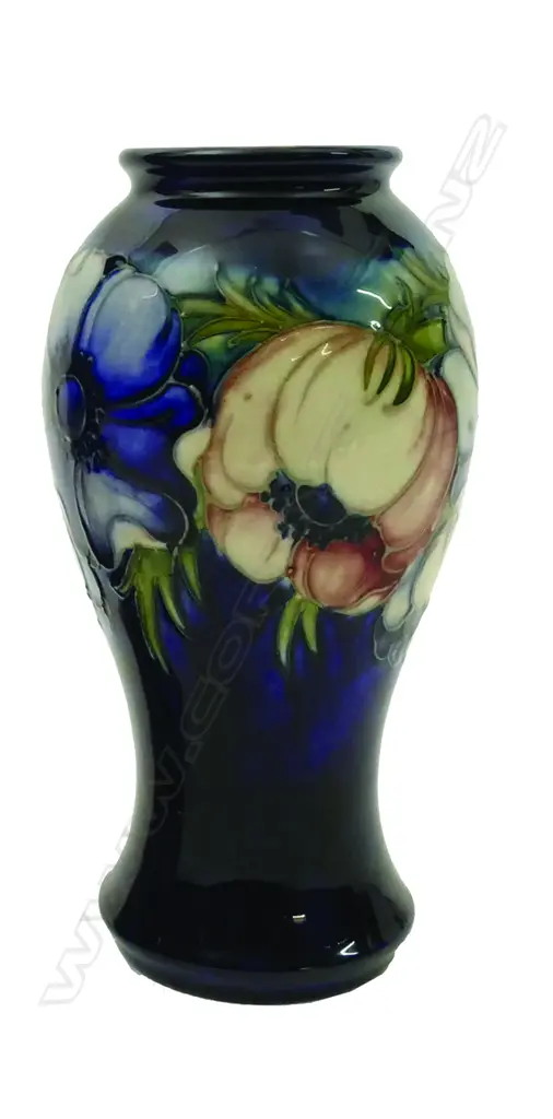A Walter Moorcroft anemone patterned baluster vase Image 1++