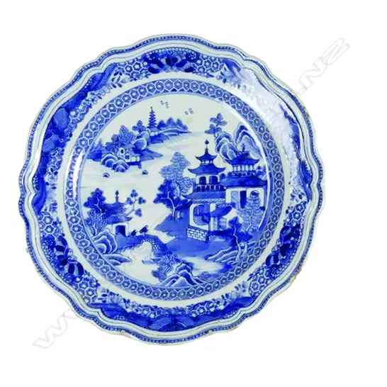EXPORTWARE CHINESE B/W PLATE Image 1++