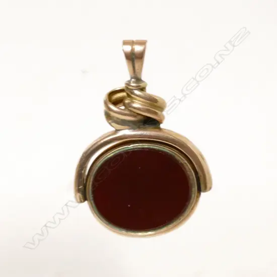 A 10ct. gold fob spinner