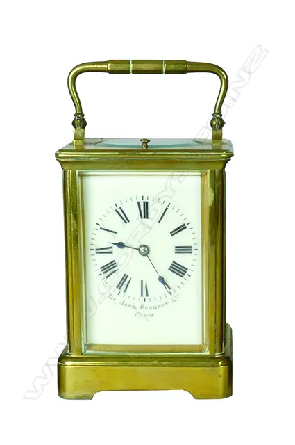 A good French brass cased repeating carriage clock Image 1++