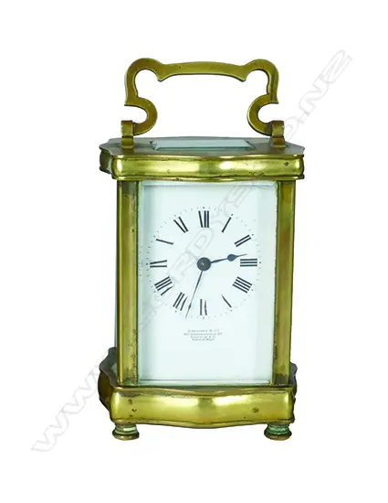 A late 19thC French brass cased carriage clock Image 1++