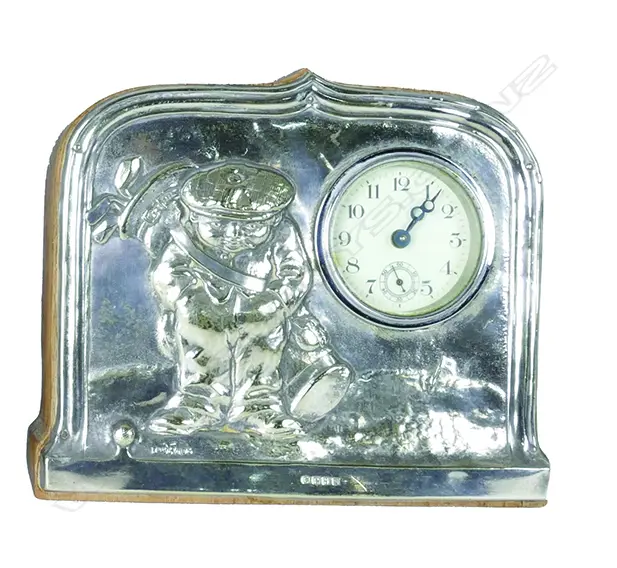 An unusual late-Victorian oak dressing table clock Image 1++