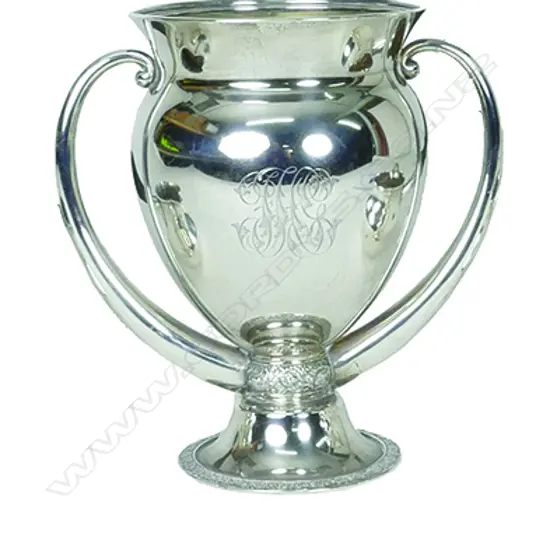 A late 19thC American heavy sterling silver vase
