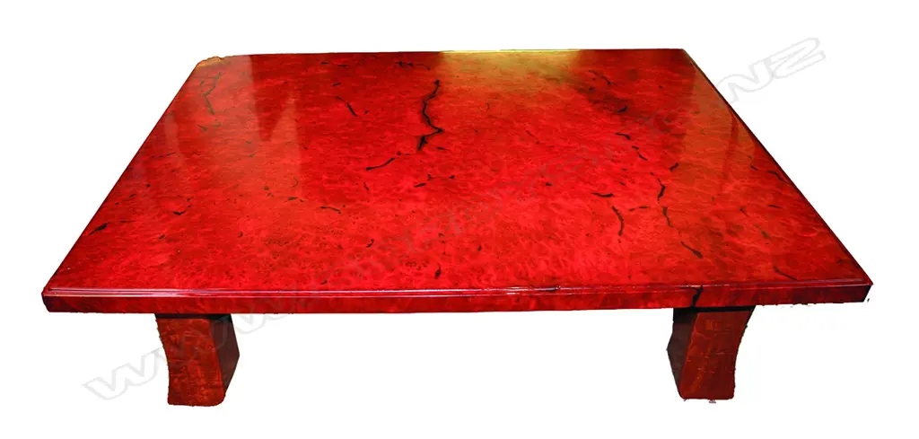 A quality heavy rosewood burr slab table Image 1++
