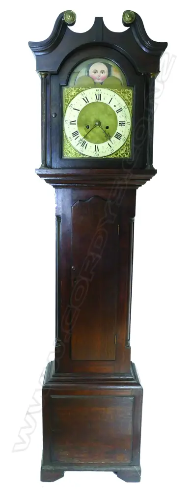 A late Georgian oak long case clock Image 1++