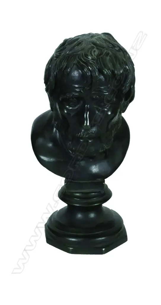 ANTIQUE BRONZE BUST OF A GENT Image 1++