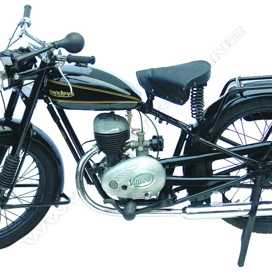 A 1951 Francis-Barnett 'Merlin' 122cc motorcycle. One of Francis-Barnett’s first post-war offerings was the Model 51 Merlin. Introduced in 1946
