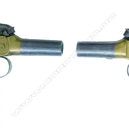 A good pair of 19thC small percussion pistols