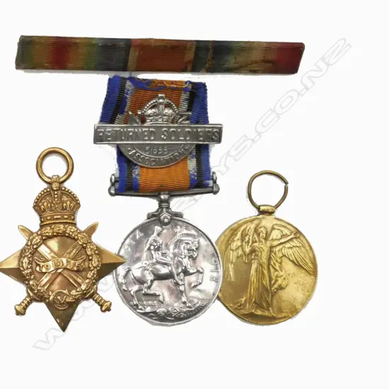 A group of three WWI N.Z. service medals