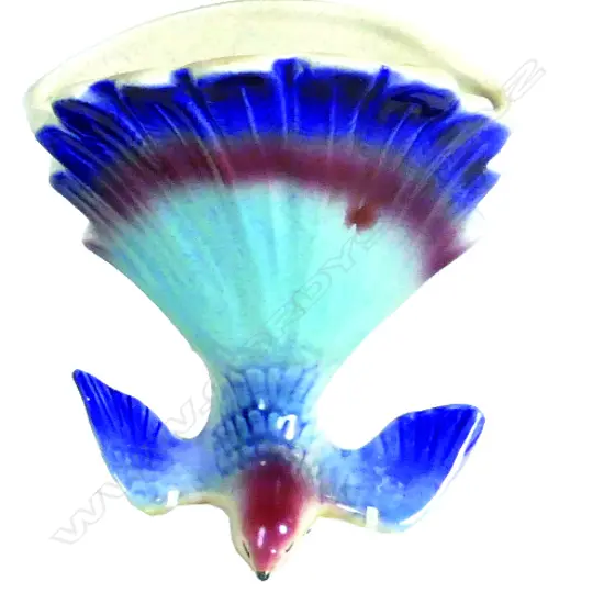 An uncommon Titian fantail wall vase