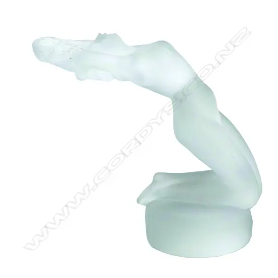 A modern Lalique frosted glass car mascot