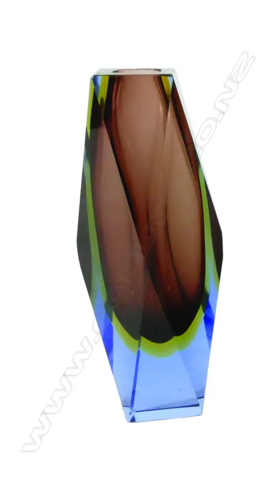 A vintage Murano glass facet walled vase Image 1++