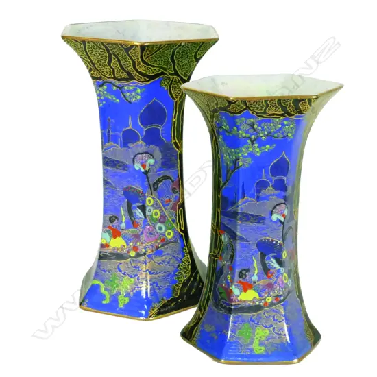 A pair of 'Wilton Ware' Art Deco vases