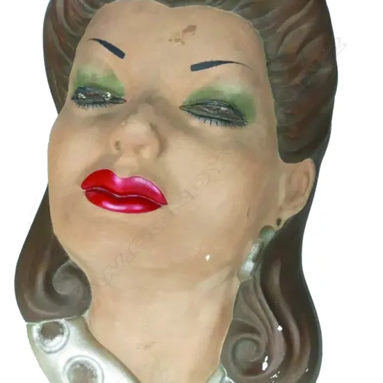 An Art Deco plaster wall mask 'Dorinda'