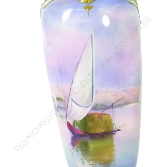 An early 20thC Royal Doulton hand painted vase by H. Allen