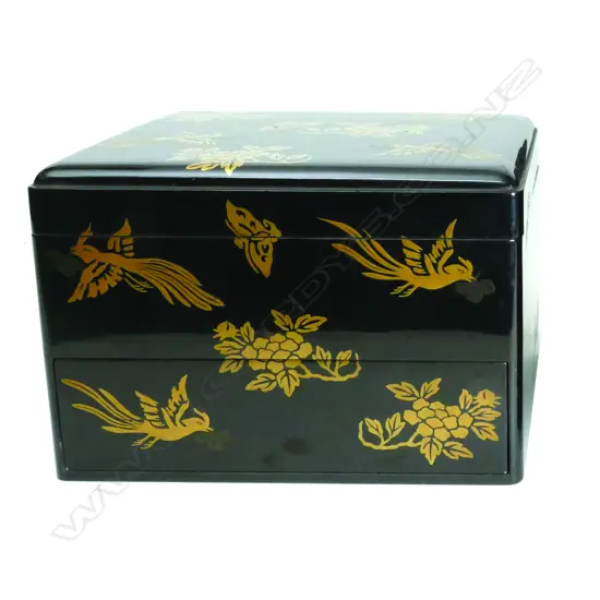 A Japanese Meiji period lacquered and gilded cedar document box