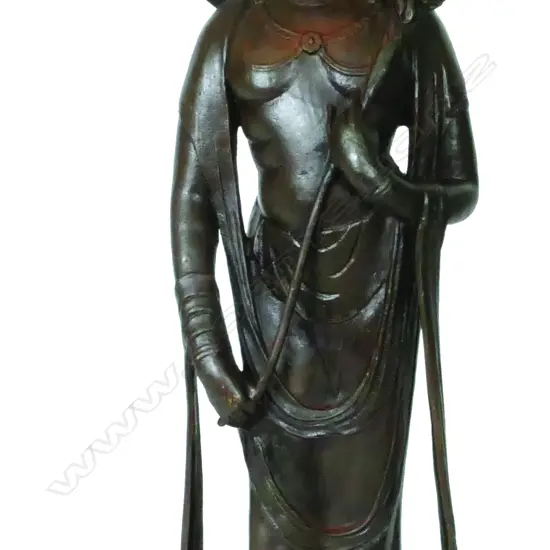 A late 19thC/early20thC Burmese bronze Arakan Kannon