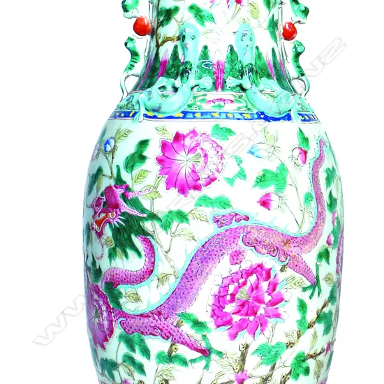 A Chinese famille rose vase