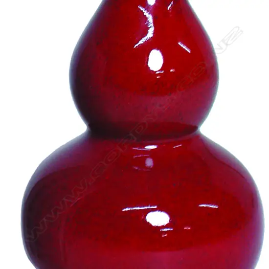 A Chinese porcelain double-gourd vase