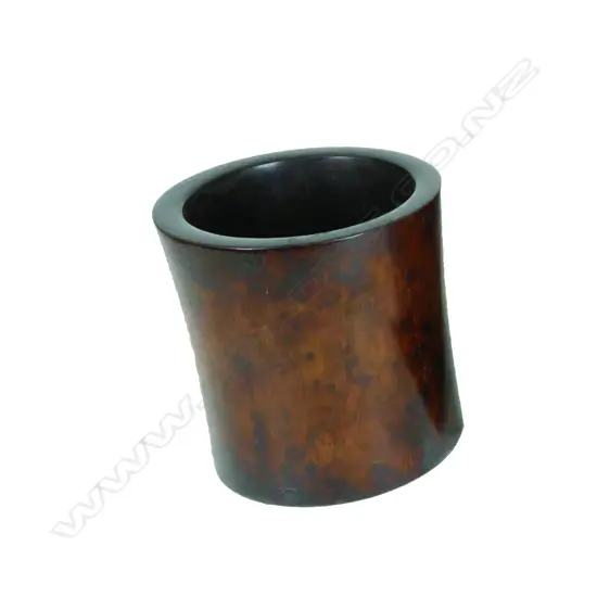 A Chinese Hongmu timber brushpot
