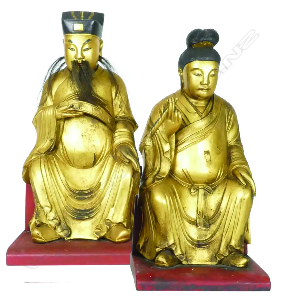 A pair of Chinese shrine figures Image 1++