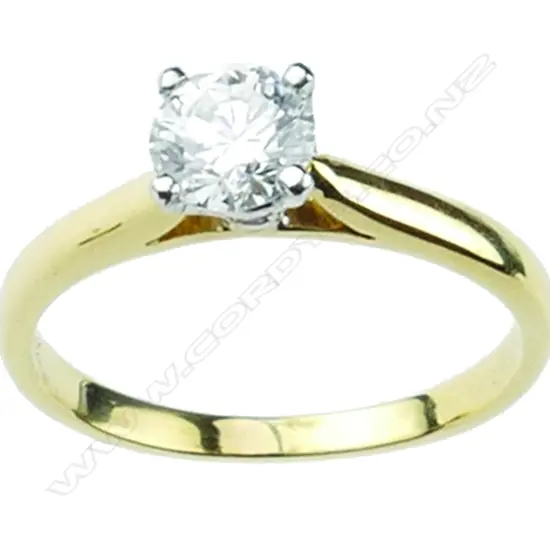 An 18ct gold and diamond solitaire ring