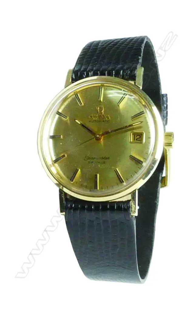 A c.1990 14ct. yellow gold automatic Omega Seamaster De Ville mens' wristwatch Image 1++