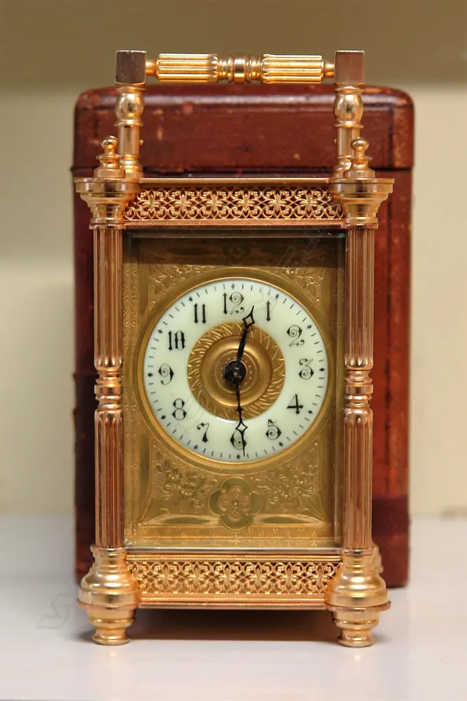 A quality 19thC French large carriage clock Image 1++
