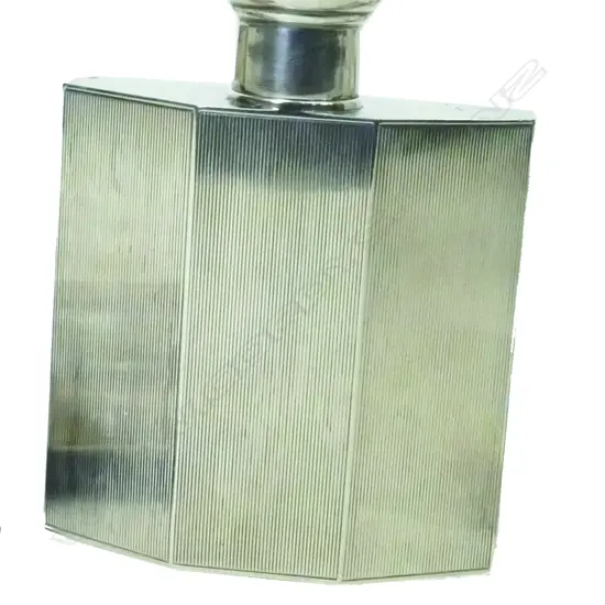 A sterling silver hip flask