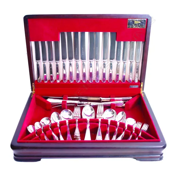 A 1930s silver 12-place setting cutlery service