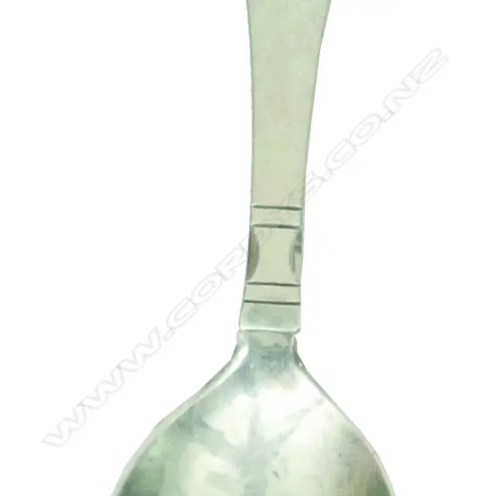 A Danish early 20thC Georg Jensen silver serving spoon