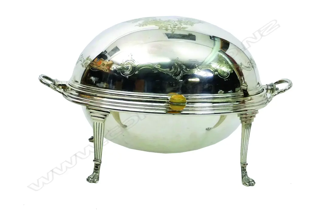 A silver plated bacon serving dish by Thomas Bradbury & Sons Image 1++