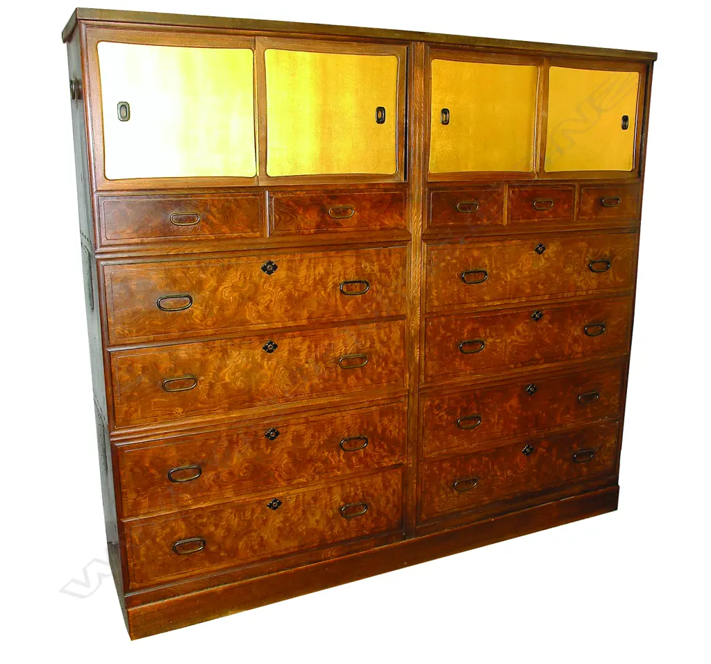 An exceptional c.1930 Japanese double kimono chest Image 1++