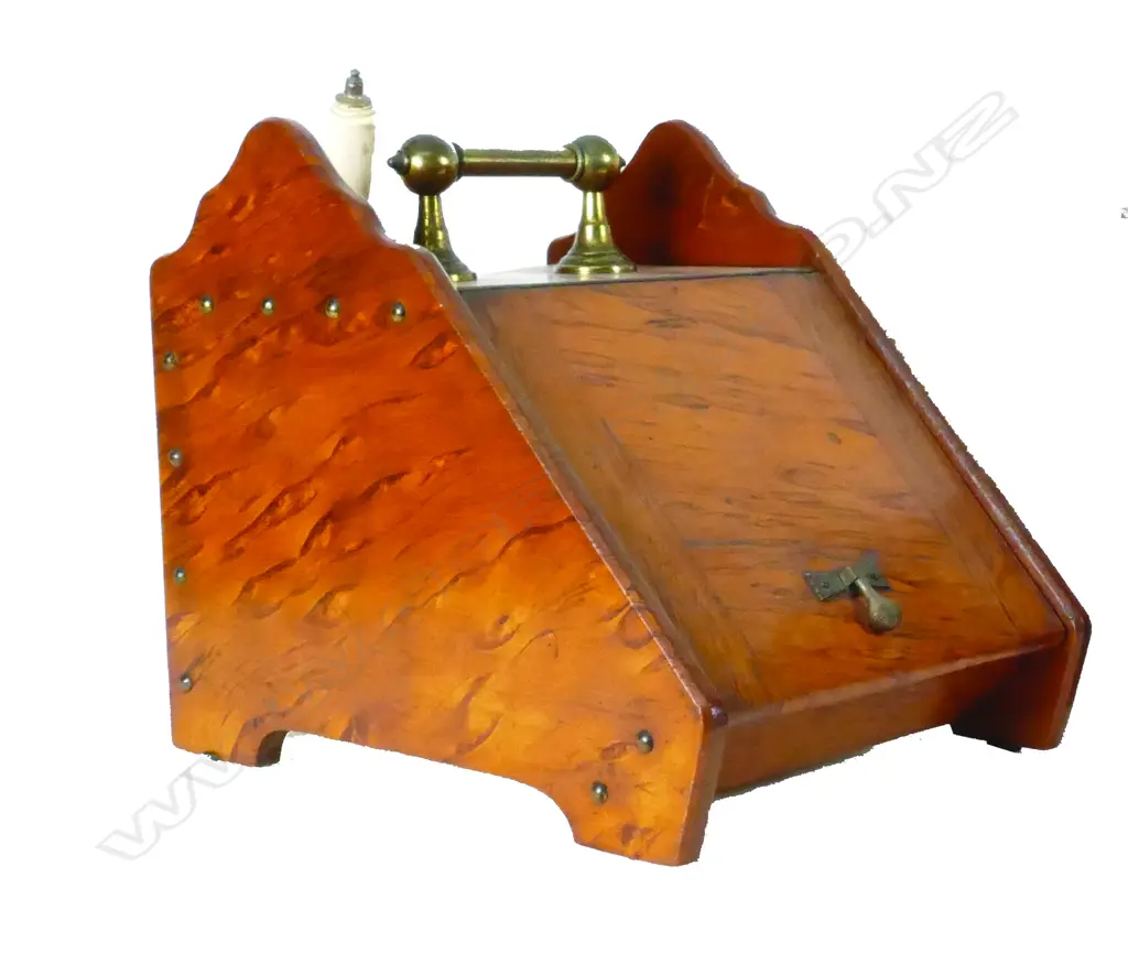 A Victorian colonial solid mottled kauri coal-scuttle c.1885 Image 1++