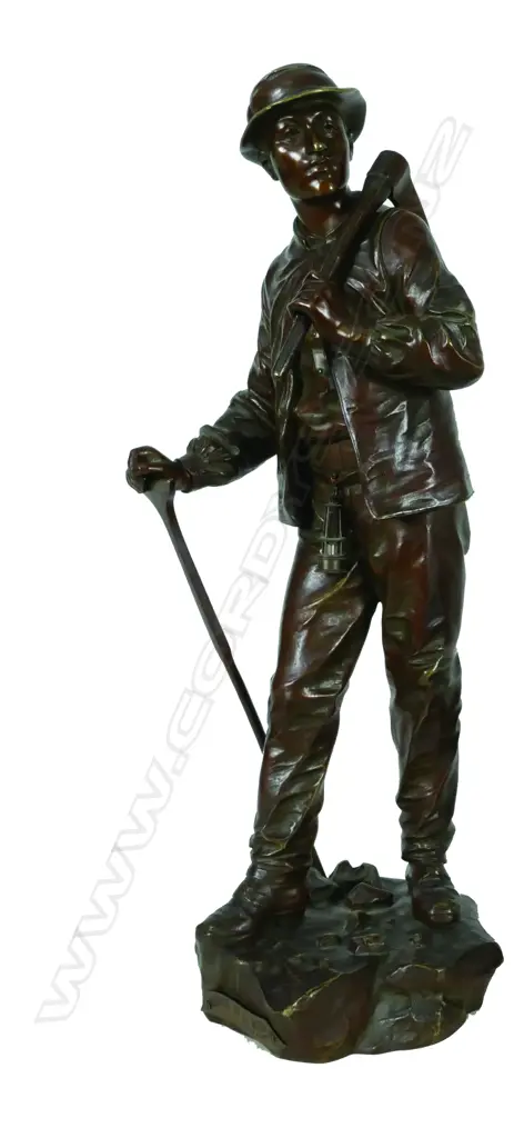 Eutrope Bouret (French 1833-1906)  'Sortie de la Mine' (Exiting the Mine) Image 1++