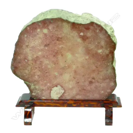 A large section of exotic stone boulder