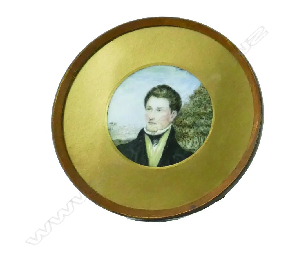 A fine late 19thC portrait miniature on milk glass panel Image 1++