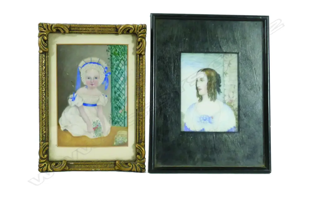 A fine Victorian portrait miniature on milk glass panel Image 1++