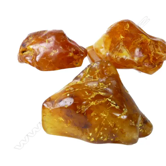 Three pieces of kauri gum