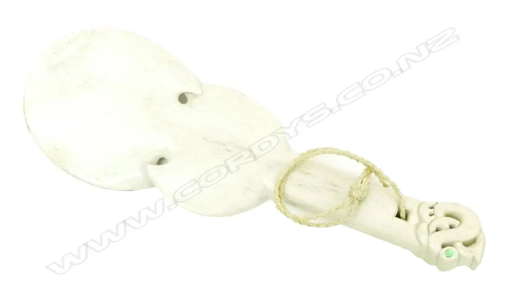 Guy Tuterangiwheu O'Connor contemporary Maori carved whalebone kotiate Image 1++